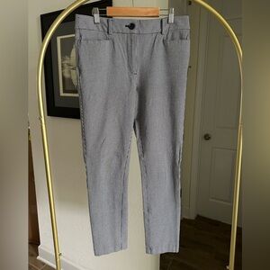 LOFT Navy Sutton Houndstooth Pants